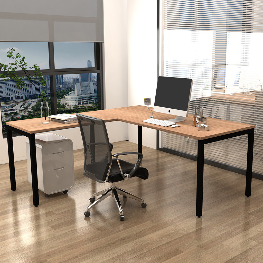 Mesa de computadora de esquina de escritorio mesa de deportes electrónicos escritorio en forma de L dormitorio estudio simple pie de acero escritorio de oficina simple