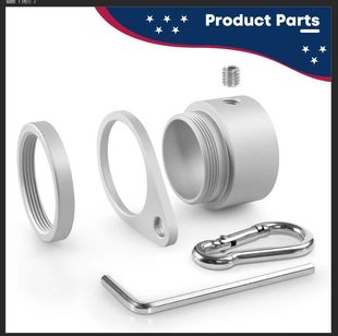 1.25 inch flagpole ring mountaineering buckle Amazon original direct selling genuine goods aluminum alloy 360 ° rotatable fixed
