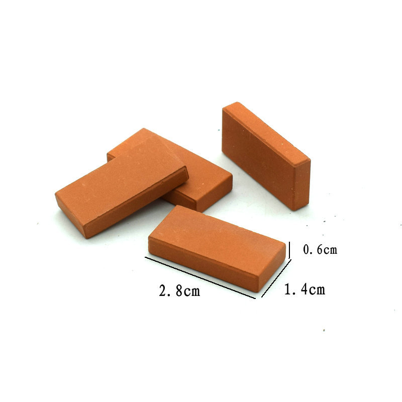 Pequeños albañiles modelo de construcción de ladrillos azulejos de los niños hechos a mano DIY casa Villa simulación mini ladrillo