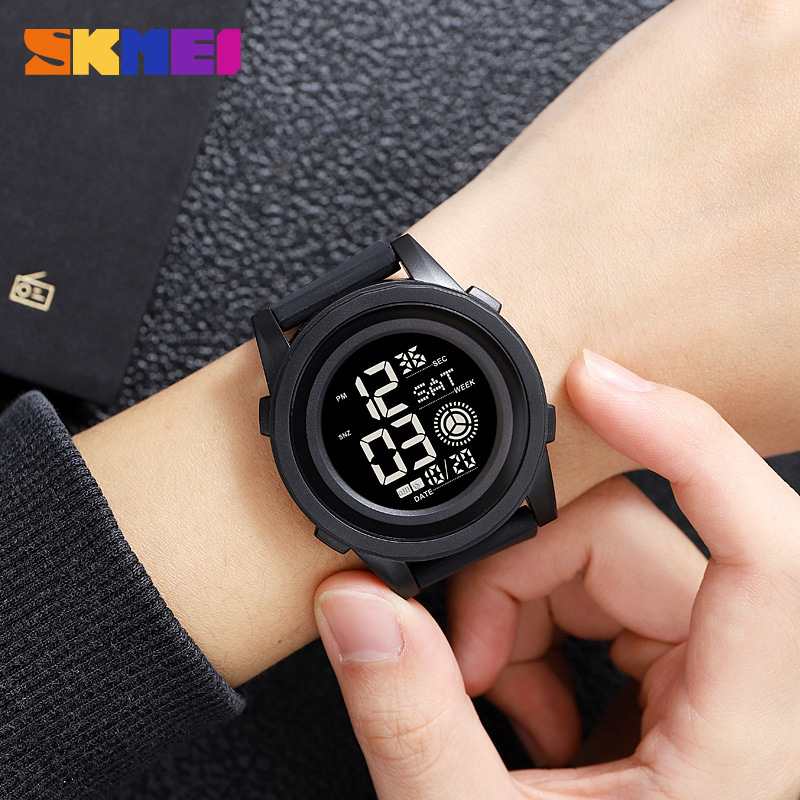 Skmei juventud estudiante multifunción luminoso cronometraje reloj electrónico de los hombres al aire libre impermeable reloj deportivo
