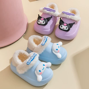 Детские тапочки-сапожки Sanrio с объёмным мультгероем на флисе съёмные