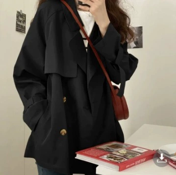 Осеннее модное длинное хаки-плащ-п trench coat, куртка, корейский стиль, мидл-просторный оверсайз, британский стиль