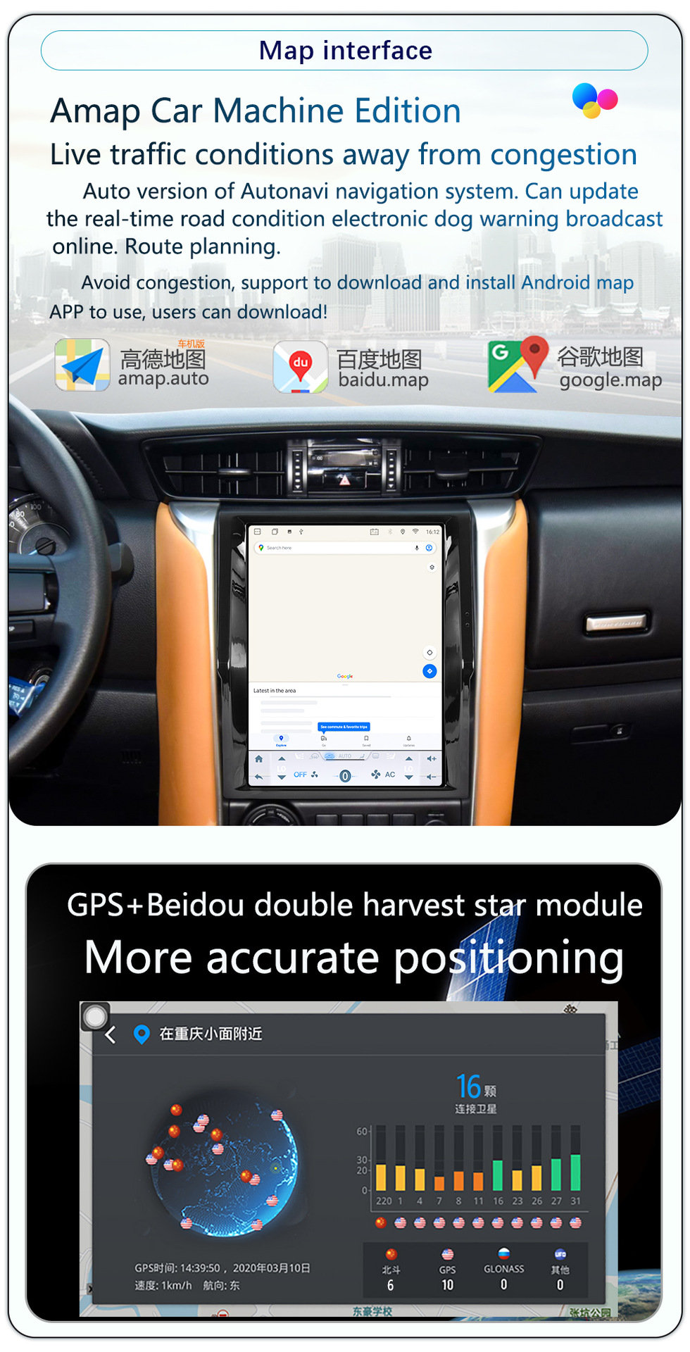 Suitable for 07-21 Models 12.1inch Toyota Runner Fortuner Android 4g Large Vertical Screen Carplay Navigator