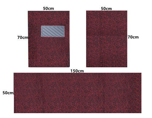 Easy-to-clean Universal – Universal Universal Foot Pad - anti-slip-large-burr-wine-red-high-quality-chenille-one-piece-for-driver-side