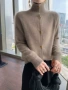 新款宽松打底高领开衫