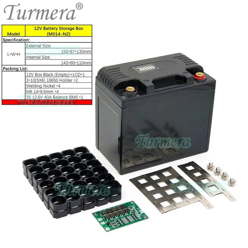 12V30Ah35Ah オートバイバッテリー収納ボックスバッテリーボックス 18650 ブラケット 3S40ABMS はんだニッケル付き|undefined