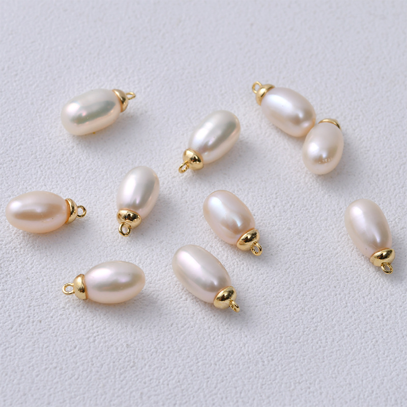 1 Piece Freshwater Pearl Round Oval Pendant display picture 3