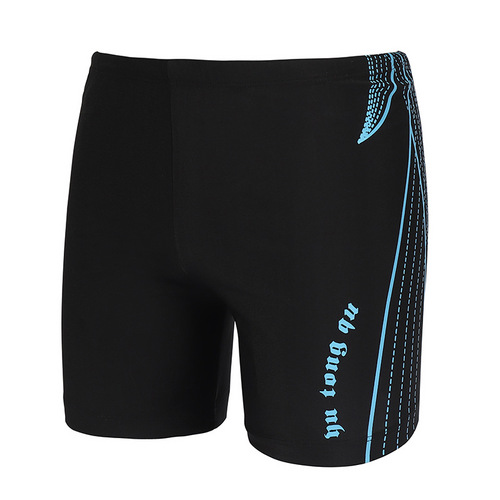 Wholesale swim cap with large size striped adult swimming trunks with 3D elastic waistband men's swim trunks drop shipping one piece