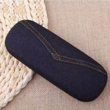 厂家批发牛仔布眼镜盒时尚近视眼镜盒铁盒眼镜框架便携抗压眼镜盒