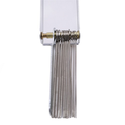 Blue and silver guitar, bridge saddle groove sanding file torch flame cutter mouth foreign trade aluminum box needle