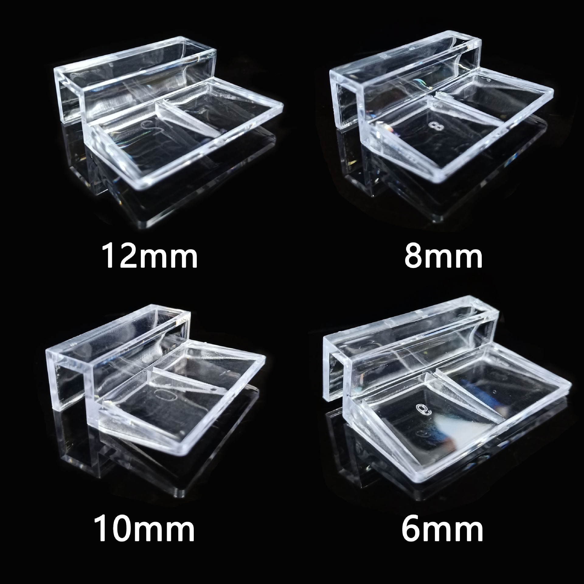 6-12mm soporte de la cubierta del tanque de peces soporte de acrílico plataforma soporte de acuario soporte de la cubierta del cilindro de peces de vidrio en stock