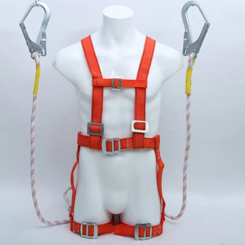 国标五点式高空双大钩 全身式带绑腿安全带 高空作业户外 带保险