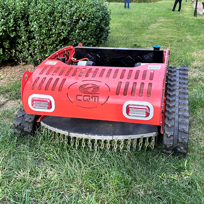 遥控割草机履带式自走式农用全自动除草机家用小型四驱打草碎草机