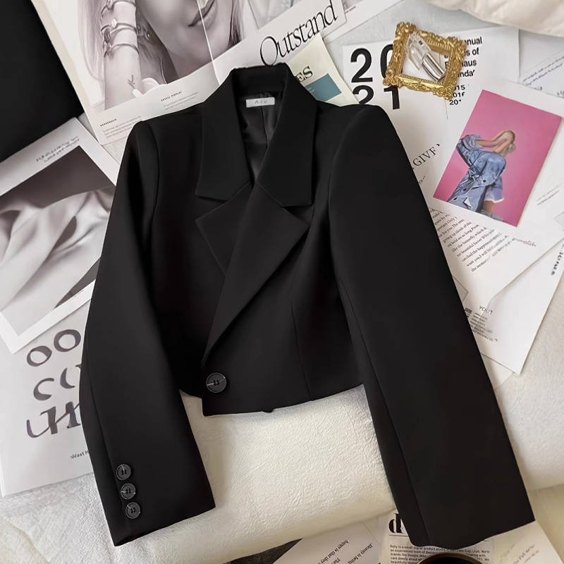 New Style Short Blazer for Women 2025 Fashion Petite Slimming Spring and Autumn Top Versatile High-Waisted Suit for Women