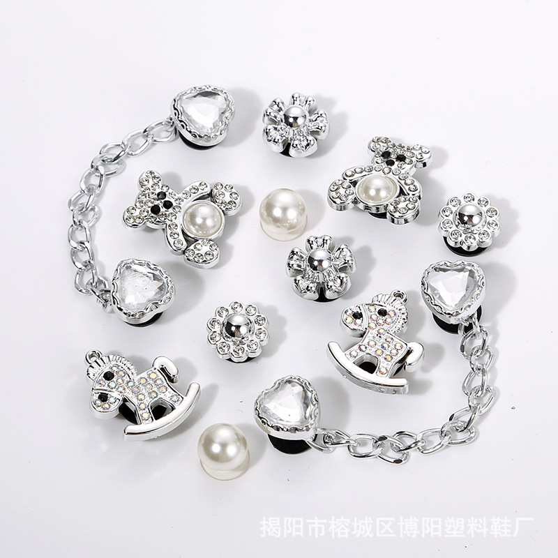 Little Red Book recommend original hole shoes accessories rhinestone shoe buckle violent bear diy accessories decorative shoe flower