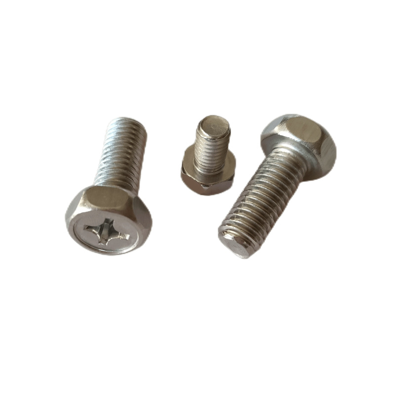 不锈钢外六角头十字螺丝/M5*10/M5*14/16/8/201凹槽切边螺钉