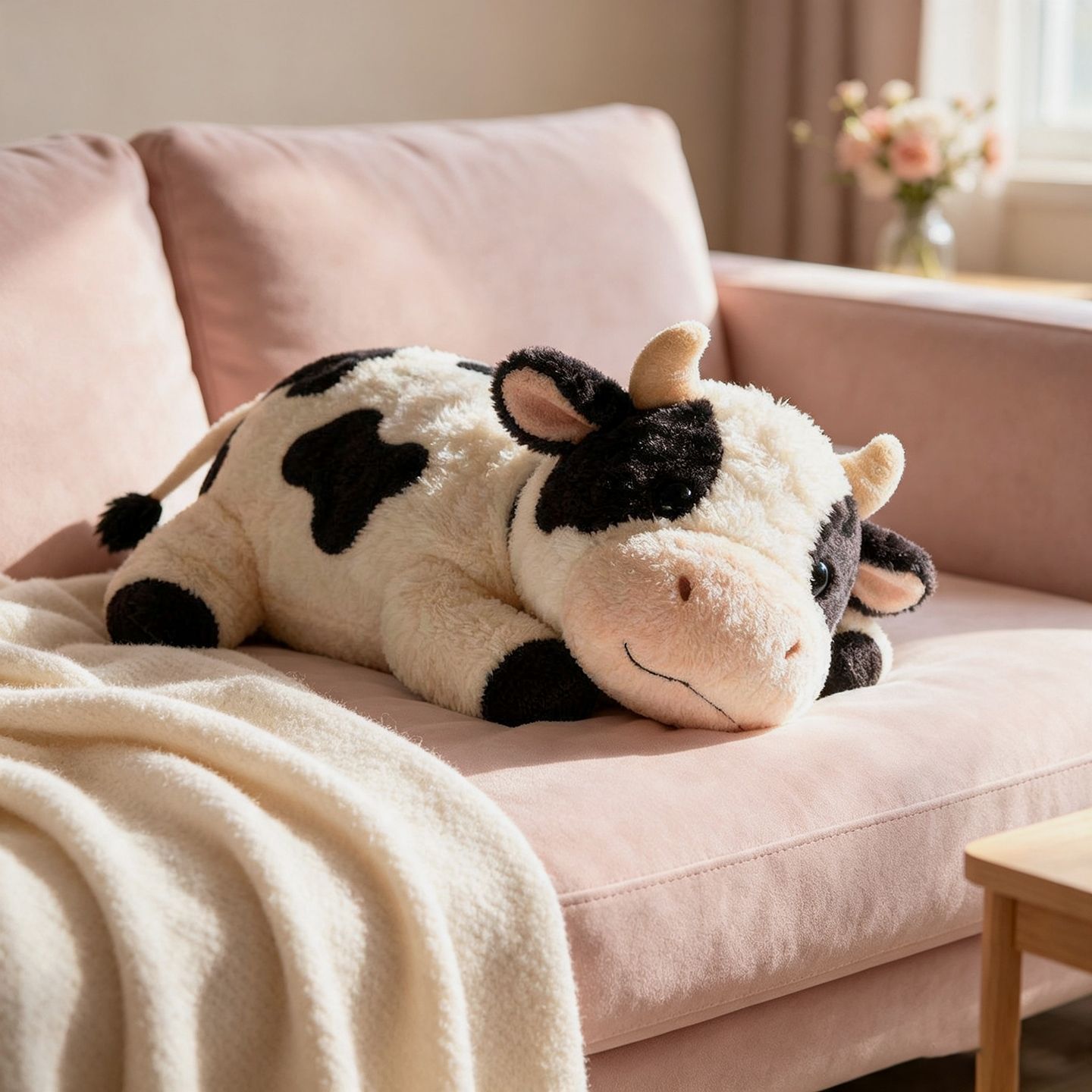 Cute Cow Plush Toy, New Cross-Border Model, Children's Pillow, Baby Soothing Gadget, Doll Machine Toy, Plush Doll
