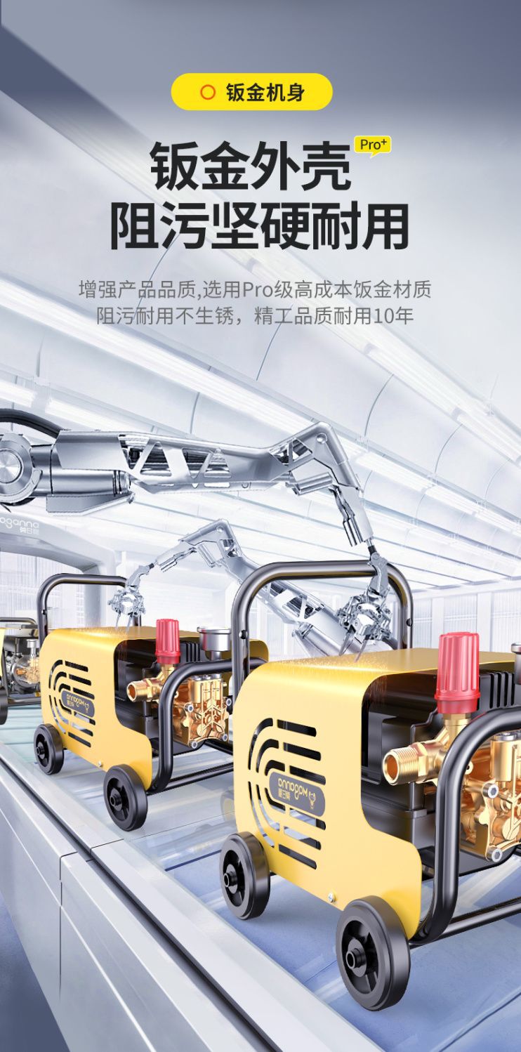 【Upgraded Brushless】Car Washing Machine High-Pressure Water Gun for Home Use 220V High-Power Car Cleaning Tool Floor Cleaning Machine