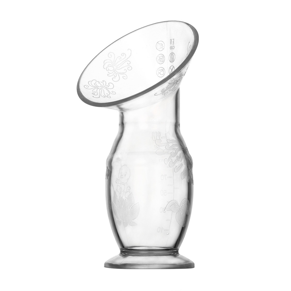 Silicone simple breast pump
