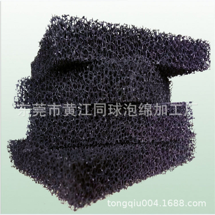 小孔径蜂窝状防尘滤水海绵 废水除异味颗粒活性炭过滤海绵