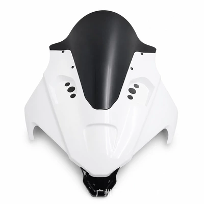 Suitable for CF450SR windshield modification, front face hood, CF450SR-S racing combat elevated windscreen, direct installation (Motorcycle front windshield) - whiteblack