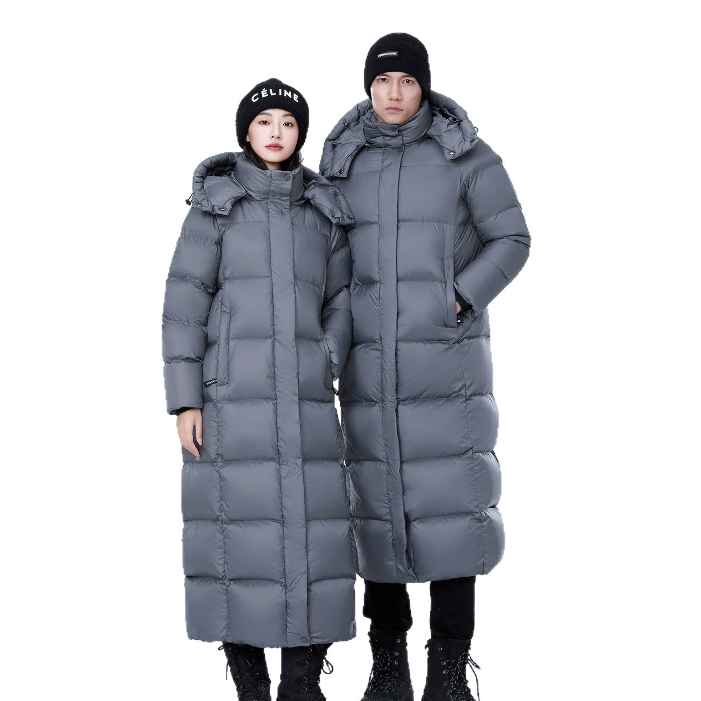 Extra-long long velvet down jacket, 460 gram, 40