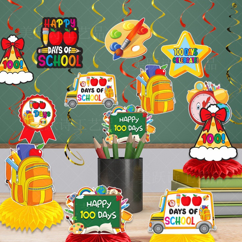 Nueva decoración de fiesta de regreso a la escuela europea y americana