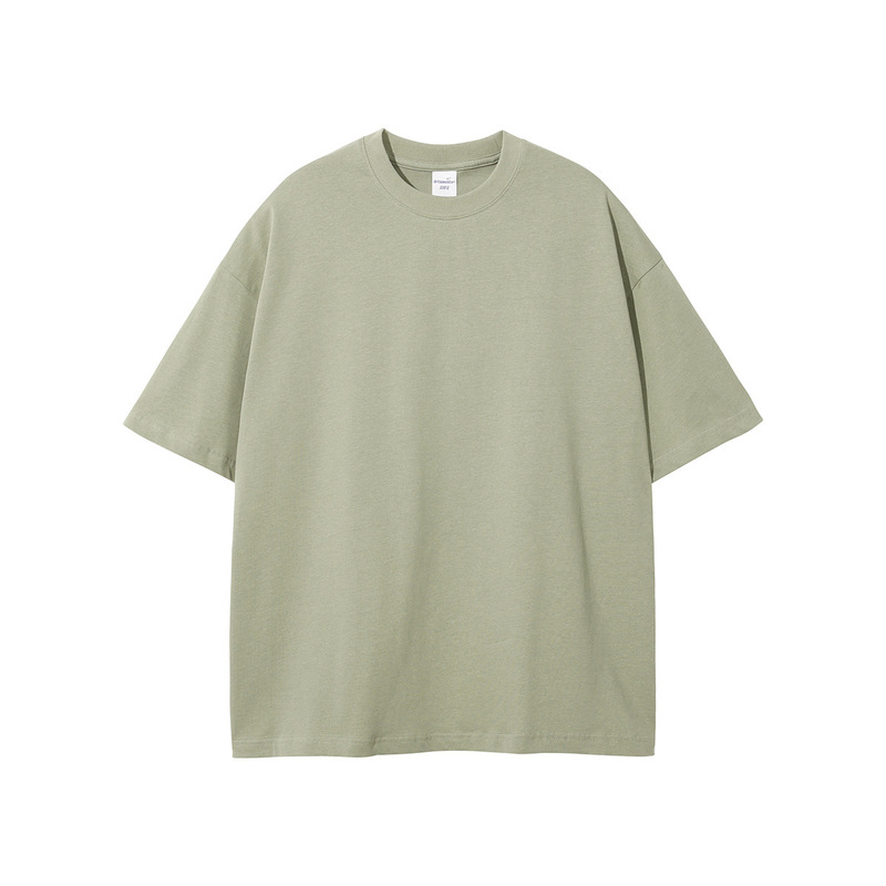 2025 夏の新作トレンディなブランド 230 グラム二重糸純綿半袖無地メンズ Tシャツ Bajia 同色大きいサイズ紳士服|undefined