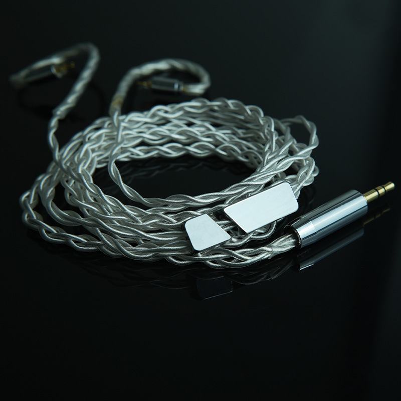 Silver-Plated Four-Strand Headphone Upgrade Cable Customized Mmcx/0.78/Qdc Pin Hifi Sound Quality 4.4 Balanced Plug