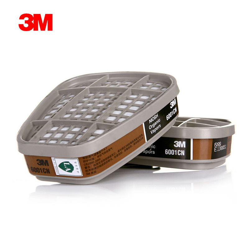 Máscara de gas 3M7502, media máscara, tipo cómodo, protección respiratoria, filtro de silicona con caja de filtro de algodón.