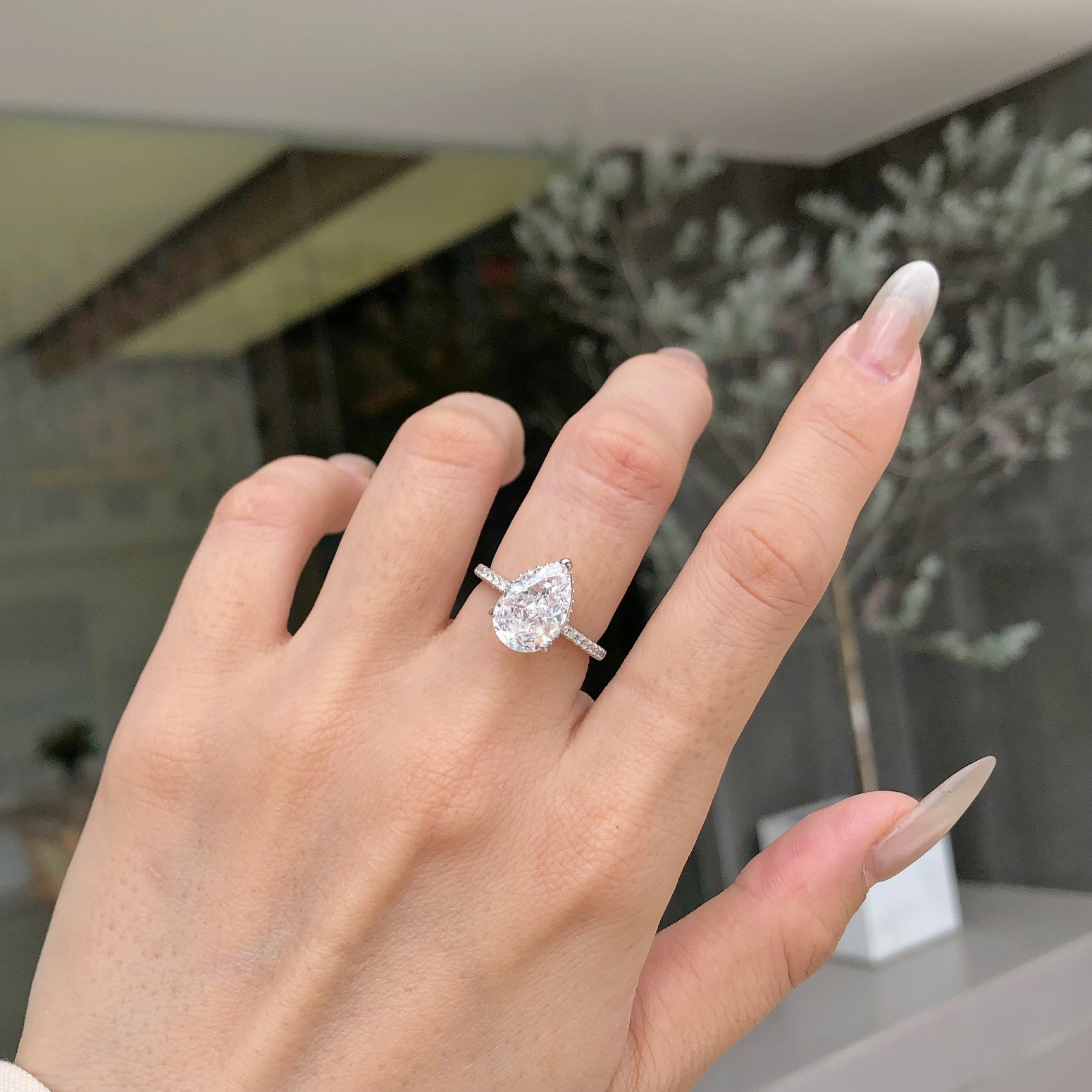 6g Weight Zircon Inlay Material Rings Classification 1 Piece Quantity Holiday, Daily Occasion 925 Sterling Silver Material Water Droplets Pattern Women's Gender Inlay Design Simple Style, Classic Style Style 925 Sterling Silver Zircon Water Droplets Rings 5