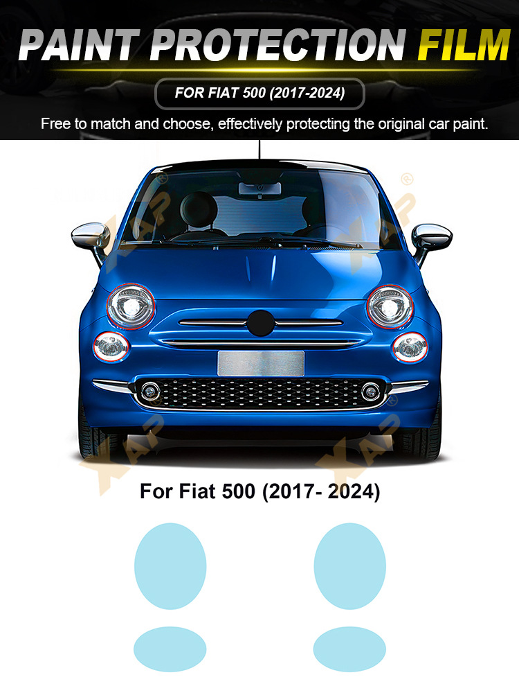 Cross-Border Supply of Fiat 500Tpu Special Car-Made Transparent Protective Film Car Headlight Film Rearview Mirror Film
