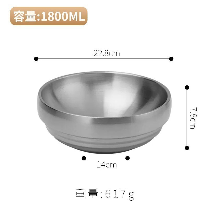 201 tazón de fideos fríos de especial espesor 23 cm (plata