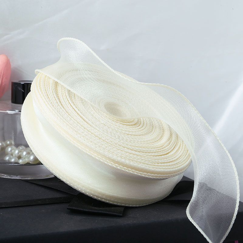 鱼尾纱丝带绑发花束蝴蝶结鲜花包装材料编发头饰品花艺彩带波浪