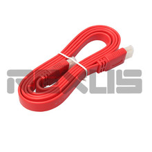 HDMI新款黄色紫色黑色高清4版3D电脑电视彩色扁平线1.5 米