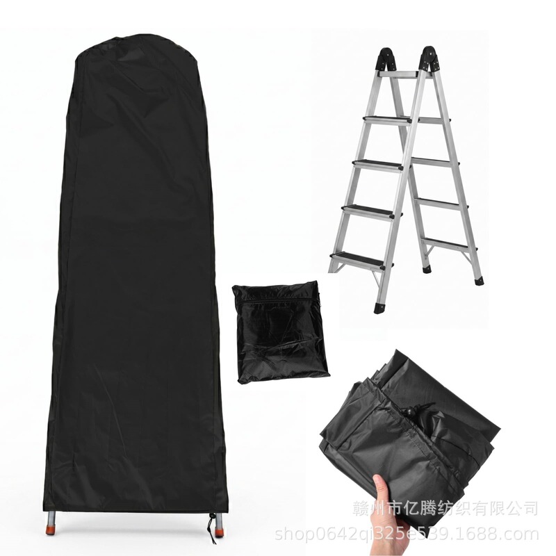 Cross-Border Folding Ladder Cover, Folding Ladder Protective Cover, 210D Rainproof Ladder Cover, Dustproof Cover, Sunshade Cover, Outdoor Black Cross-Border Folding Ladder Cover, Folding Ladder Protective Cover, 210D Rainproof Ladder Cover, Dustproof Cover, Sunshade Cover, Outdoor Black