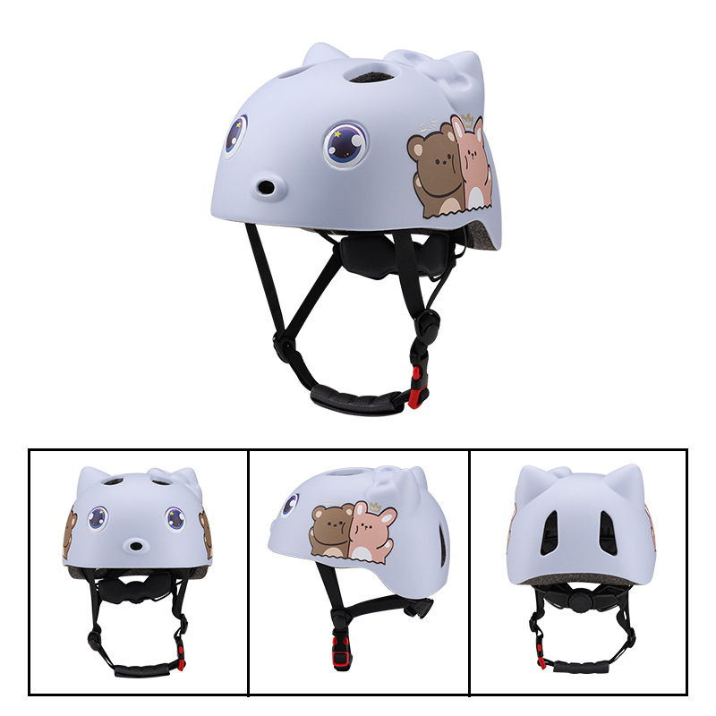 Nuevo casco de bicicleta de dibujos animados para niños casco de patinaje sobre ruedas casco de seguridad para skate casco de equilibrio para niños casco