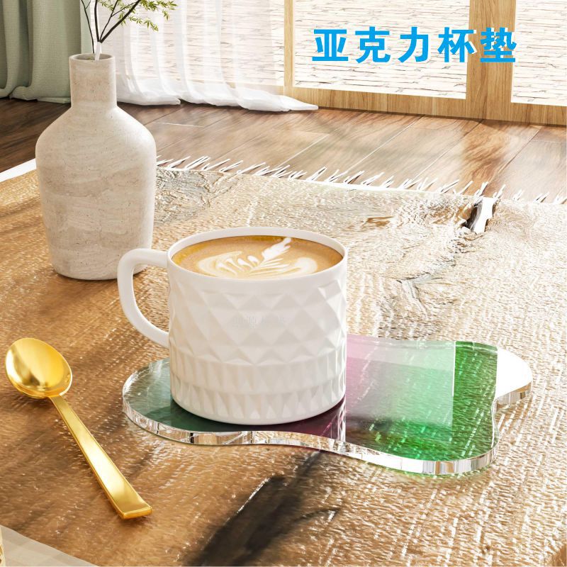 Acrylic Coasters Transparent Colorful Ins Simple Home Decoration Storage Office Dining Table Heat Insulation Anti-Scalding Mat