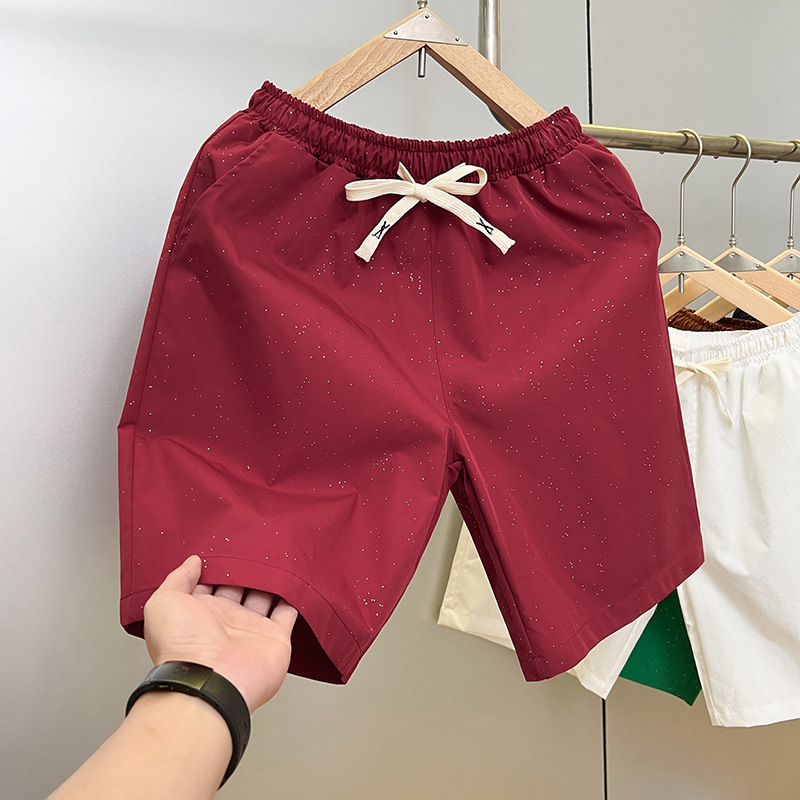 Herrenbekleidung Sommer Strand Freizeit Sportshorts Gerade Passform Polyester Nicht dehnbar Trendige Laufhosen_voghion.com