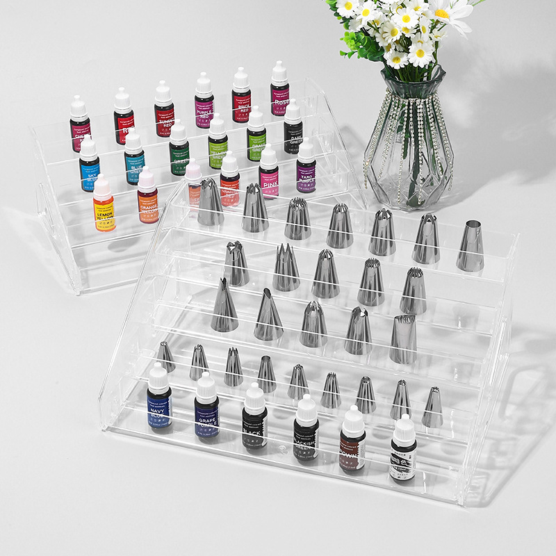 What a coincidence Acrylic Decorating mouth Storage rack Dismantling multi-storey transparent pigment Display rack multi-function baking tool
