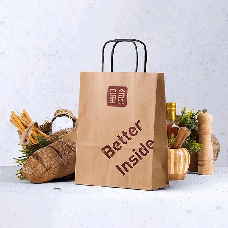 工厂定 制包装盒中国工厂食品级豪华纸袋，印有