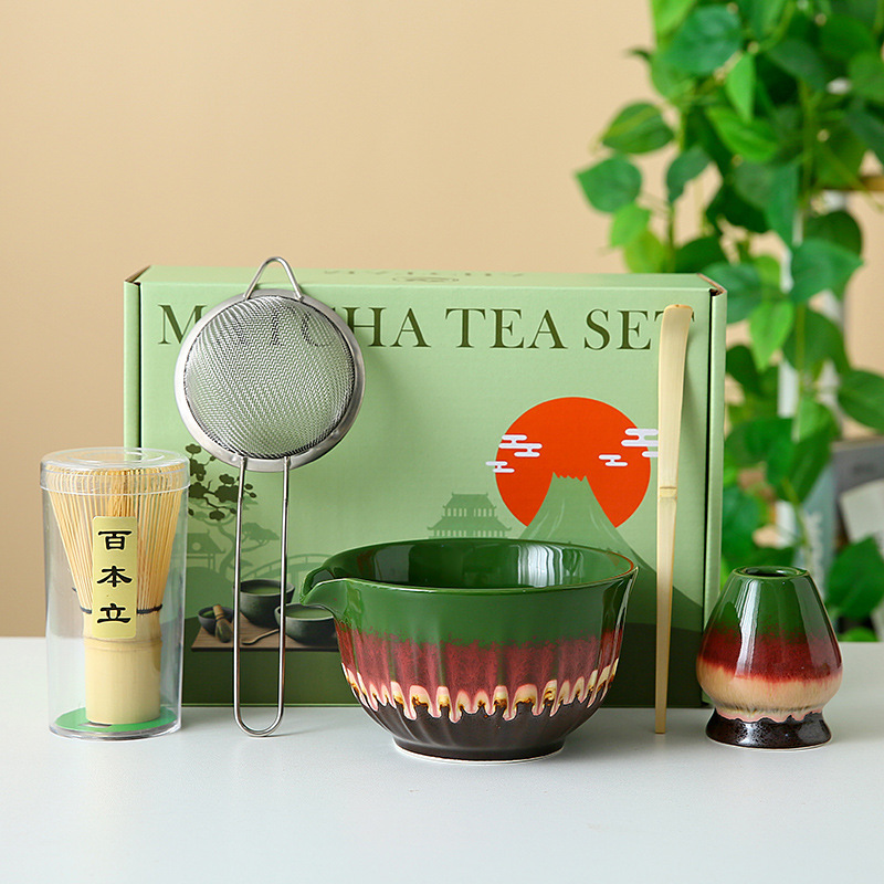 国境を越えた抹茶ボウル、抹茶ツール、ブラシ、日本茶茶碗、抹茶カップ、粉ボウル、ミキサー、茶筅器具セット|undefined