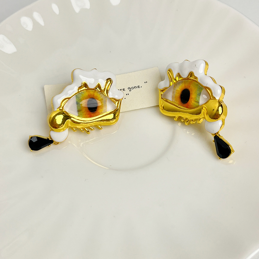 21g Weight Rings, Earrings, Necklace Classification 1 Piece, 1 Pair Quantity Holiday, Daily Occasion Alloy Material Eye Pattern Women's Gender Plating Design Basic, Modern Style, Classic Style Style Basic Modern Style Classic Style Eye Alloy Plating Women's Rings Earrings Necklace 8