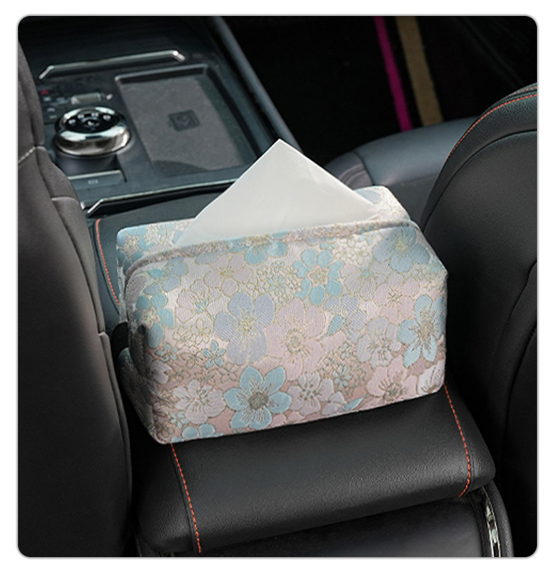 2026 New Product: Car-mounted tissue box with a high-end feel, hanging tissue box for cars, new Chinese-style tissue hanging bag for vehicles