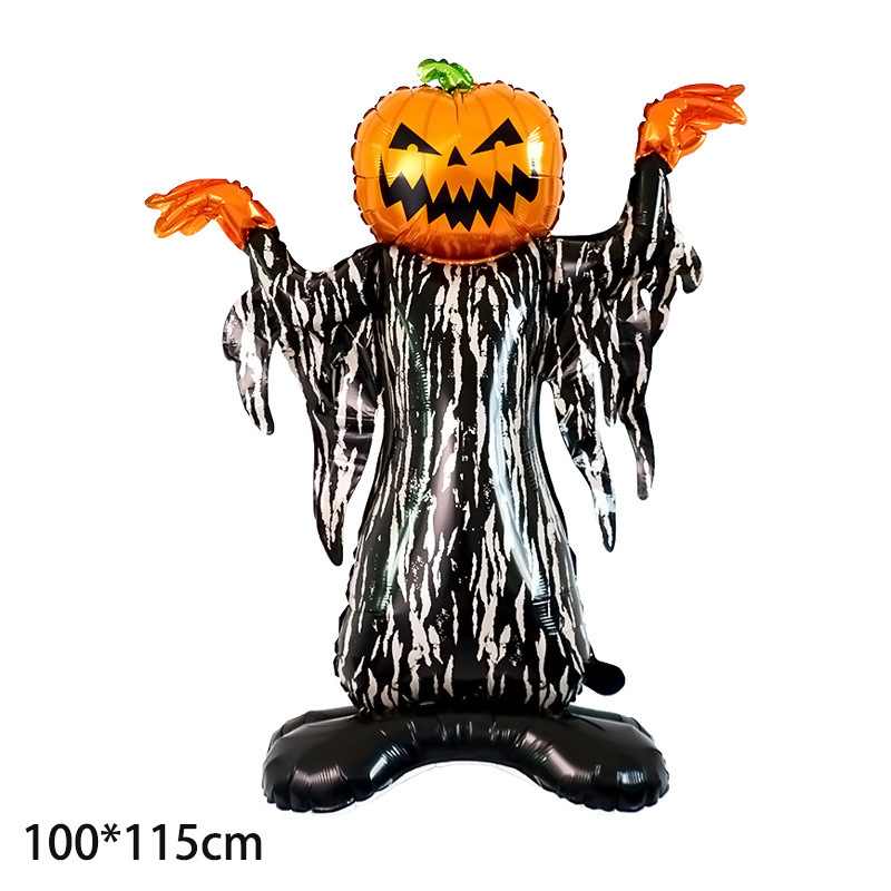 クロスボーダー新しいハロウィンバルーン装飾ゴーストフェスティバルアルミフィルムバルーンゴーストカボチャハロウィンテーマ漫画バルーン|undefined
