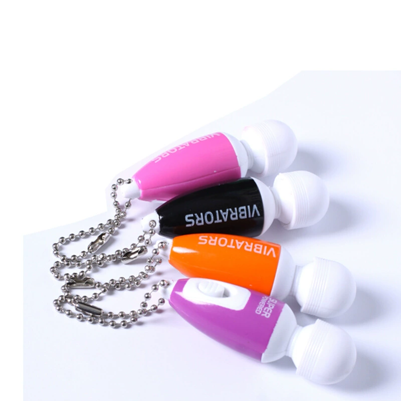 Mini vibrating massage wand (HaoQi), keychain, compact personal vibrator, 5 colors