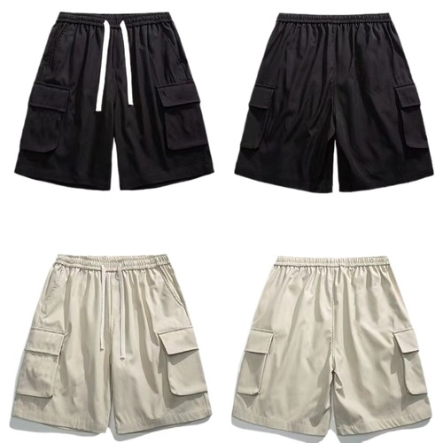 Men's Summer Work Shorts, Trendy Brand, Fashion Ins, Hong Kong Style, Korean Version, Loose Riding Pants, Casual Wear, Five-Finger Pants
