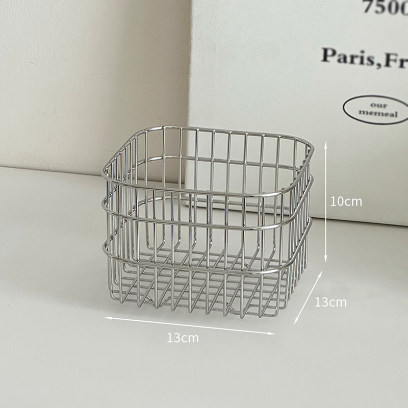 収納ラック日本コーヒー収納バスケット鉄収納バスケットオリジナル単品雑貨デスクトップイン中空バスケットライン整理|undefined