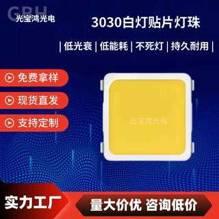 3030白灯正白暖白大功率贴片led白灯1W白光3030亮高显指白色