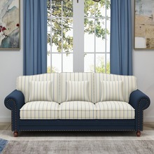 美式地中海风格家具沙发客厅整装小户型三人位座现代简约布艺组合